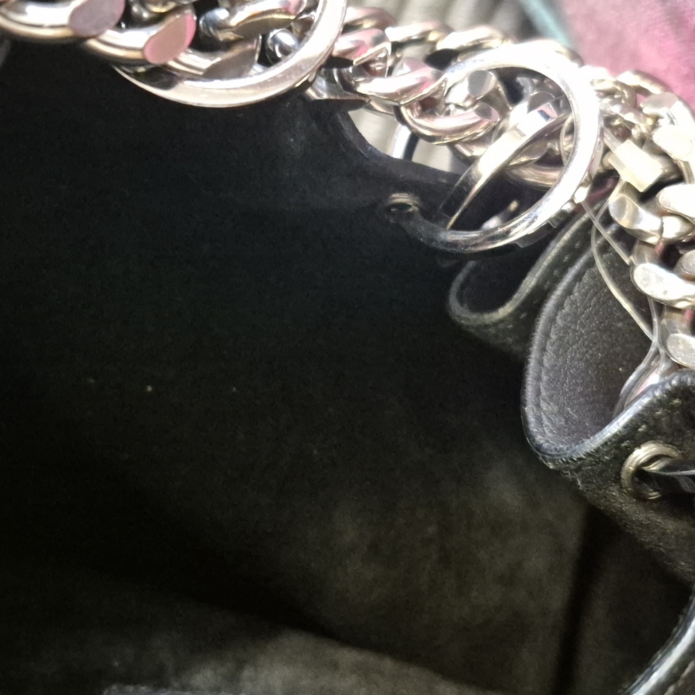 100% Gucci Black Leather Satchel/ Bucket Bag/ Hobo - Picture 11 of 14